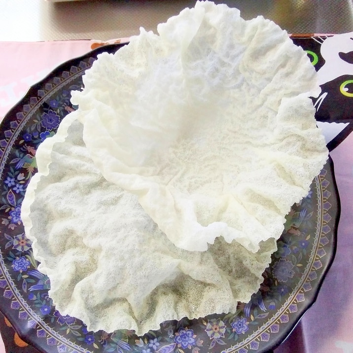 ライスペーパーの器 食べれる器 ライスペーパー皿 レシピ 作り方 By ポイボス 楽天レシピ